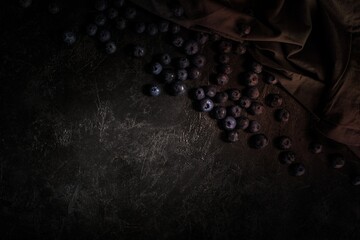 ripe fresh blueberries