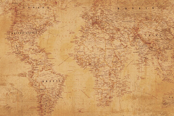 an old map of the world