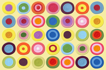 a colorful pattern of circles