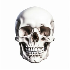 skull isolated on a white background, Generative AI