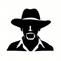 Farmer Icon Without Text Silhouette, a man with a hat.