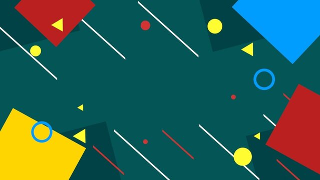 Colorful Modern Animated Shapes Background (Loopable)