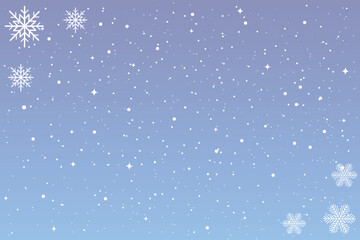 Winter background. Falling snowflakes. Snowfall, snow. Christmas snow. Vector illustration