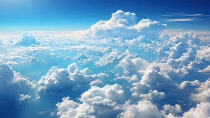 Space Fluffy Clouds Blue Sky Morning, HD, Background Wallpaper, Desktop Wallpaper