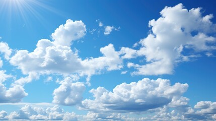 Space Fluffy Clouds Blue Sky Morning, HD, Background Wallpaper, Desktop Wallpaper