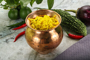 Indian cuisine - Lemon rice with spices