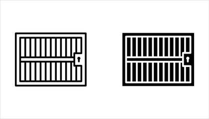 Prison icon. Trendy modern flat linear vector Prison icon on white background from thin line law and justice collection,