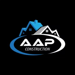 Foto op Plexiglas  Letter AAP building vector, AAP initial construction. AAP real estate. AAP home letter logo design,   © MDABU SAYEED MERAJ