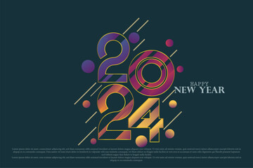 2024 new year design typography