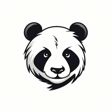 Panda Logo Design Without The Text, a panda head with black ears.