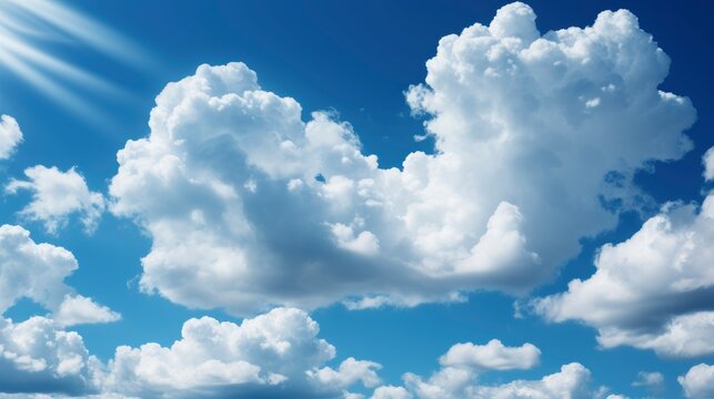 Summer Blue Sky Cloud Gradient Light, HD, Background Wallpaper, Desktop Wallpaper