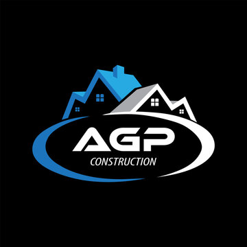 Letter AGP building vector, AGP initial construction. AGP real estate. AGP home letter logo design, AGP real estate Logo
