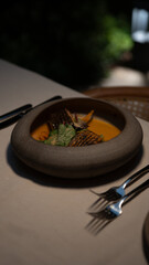 Food with stylish food plate