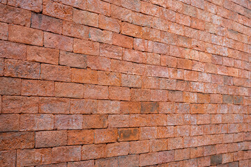 Old Abstract Brick Wall Large Orange Brick Wall Background Texture for pattern Background With Copy Space For design