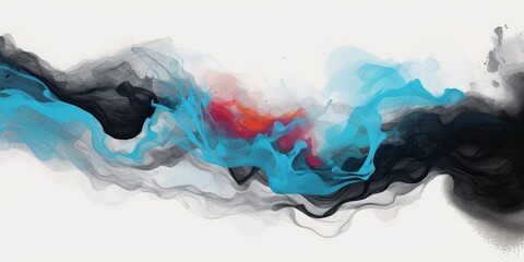 Abstract ink, watercolor, line, creative design, Generative AI