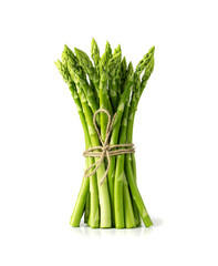 Raw Garden Asparagus, Fresh Green Spring Vegetables, Asparagus Officinalis Edible Sprouts - obrazy, fototapety, plakaty