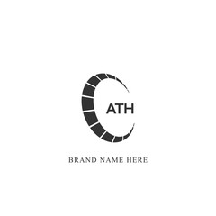 ATH logo. A T H design. White ATH letter. ATH, A T H letter logo design. Initial letter ATH linked circle uppercase monogram logo R letter logo vector design. 