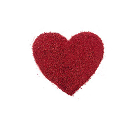 Sumac Powder Isolated, Red Sumach Ground Seasoning, Dry Sumak, Crushed Typhina Seeds