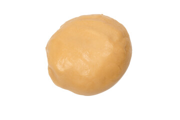 Raw dough isolated on a white background.