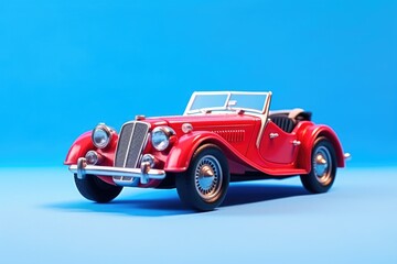 A rare and elegant vintage automobile, a classic red roadster from the 1930s, showcasing automotive history.