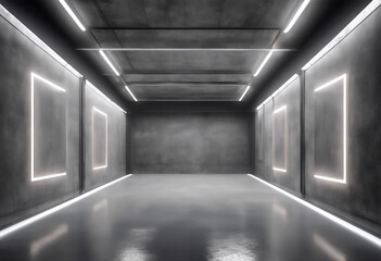 Fototapeta premium Eleganza Futuristica- Un Sipario Vuoto per il Design Industriale