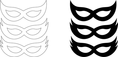 outline silhouette carnival mask icon © Sutana