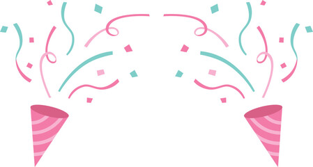 パーティークラッカーのイラスト