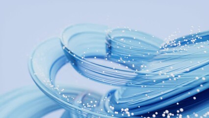 Flowing curves lines background, 3d rendering.