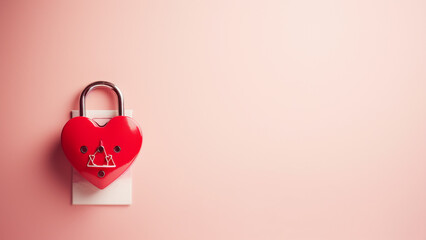 Minimalistic idea for love messages, copy space - obrazy, fototapety, plakaty