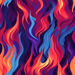Flames, a colorful flames on a surface.
