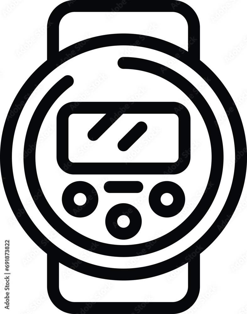 Poster activity measuring device icon outline vector. tracking walking workout. monitoring body motion