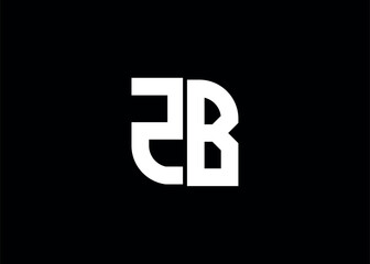 Monogram Letter ZB Logo Design vector template