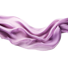 Purple Silk scarf flying in the wind isolate transparent white background - obrazy, fototapety, plakaty