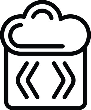 recommend clip art: Cloud beta version icon outline vector. Cloud computing release. Storage launching version