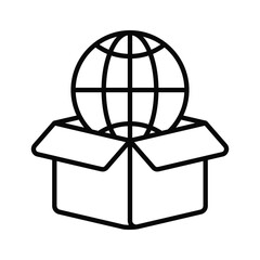Worldwide Delivery icon design, editable vector of global delivery