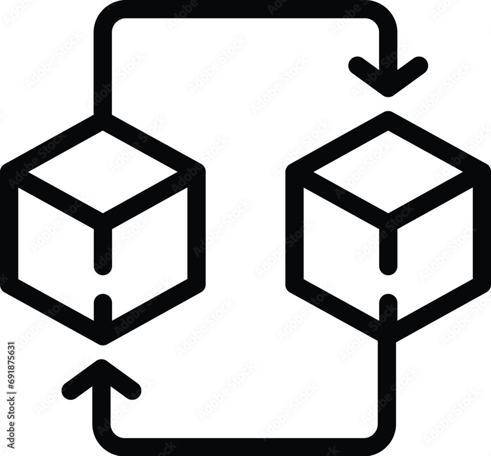 Poster project delivery icon outline vector. beta version testing. trial software product