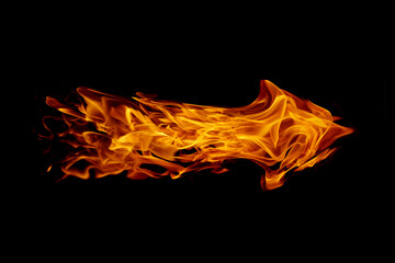 abstract red arrow flames on a black background.