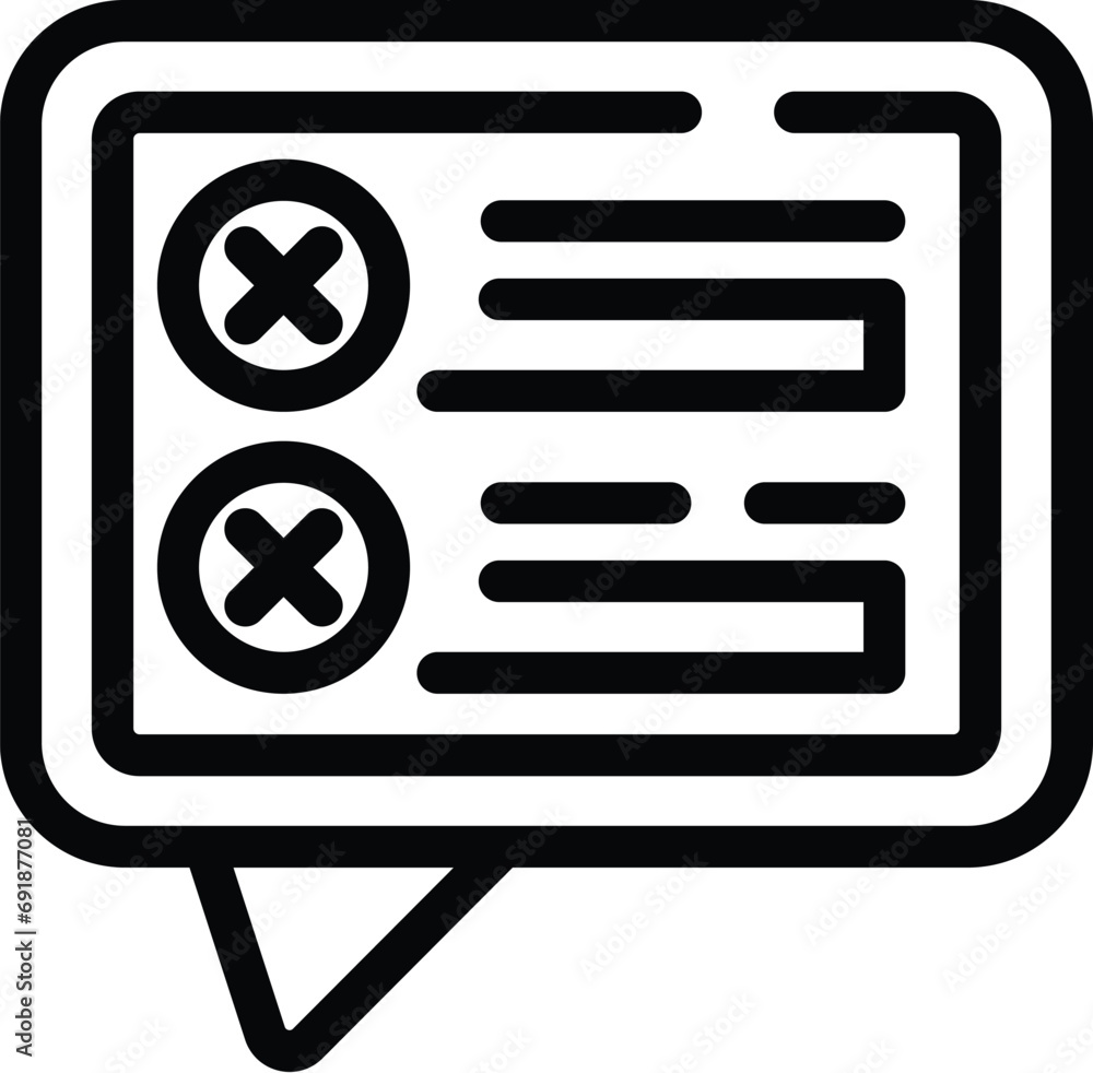 Poster software evaluation beta version icon outline vector. web technical development. quality assurance t