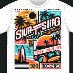 summer holiday poster T-shirt 
