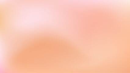 Abstract peach fuzz color vector banner. Blurred light fresh orange delicate gradient background. Pastel pink smooth spots. Neutral Liquid stains copy space banner. Vector gentle backdrop illustration - obrazy, fototapety, plakaty