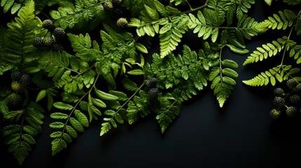 Green Background Made Young Fern Leaves, HD, Background Wallpaper, Desktop Wallpaper