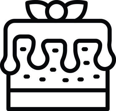 recommend clip art: Creamy wedding cake icon outline vector. Bakery sweet dessert. Couple marriage ceremony