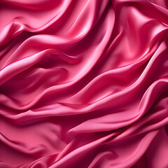 red satin fabric background, Generative AI