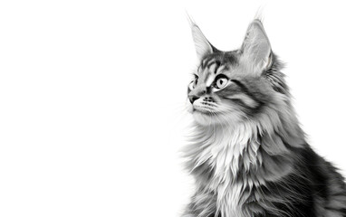 Feline Charm on Blank Canvas on a transparent background