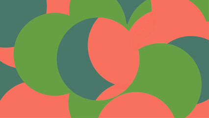 リンゴをイメージした円形の幾何学素材