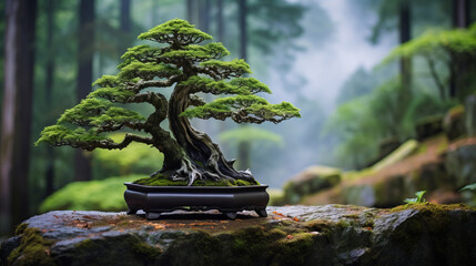 bonsai tree in the forest