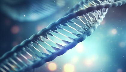 close up view of a dna double helix, ai art illustrations 