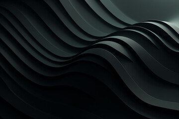 Obraz premium Dark Minimalist Wavy Background, Wallpaper.