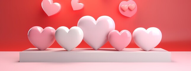 Valentine's day pink heart shape background