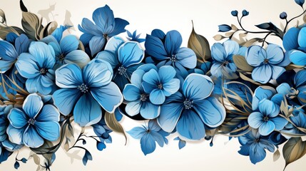 Fototapeta premium Forget Me Not Flowers Watercolor Hand, HD, Background Wallpaper, Desktop Wallpaper